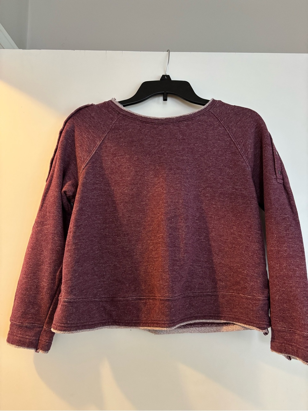 Rock & Republic Heathered Burgundy Crewneck Sweatshirt
